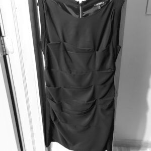 Express Black Ruched Dress